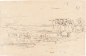 Villa Pamphili, 1840. av Edward Lear