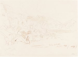 Office Valley, 1849. av Edward Lear