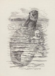 Illustration för The Water-Babies av Charles Kingsley (gravyr) av Edward Linley (after) Sambourne