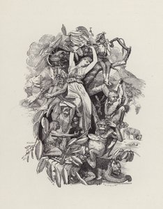 Illustration för The Water-Babies av Charles Kingsley (gravyr) av Edward Linley (after) Sambourne