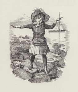 Illustration för The Water-Babies av Charles Kingsley (gravyr) av Edward Linley (after) Sambourne