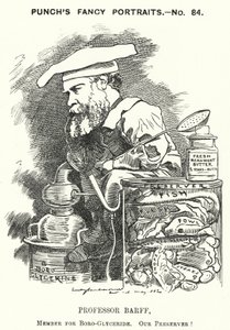 Punch tecknad: Frederick Settle Barff, engelsk kemist (gravyr) av Edward Linley (after) Sambourne