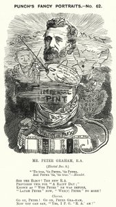 Punch tecknad: Peter Graham, skotsk konstnär (gravyr) av Edward Linley (after) Sambourne