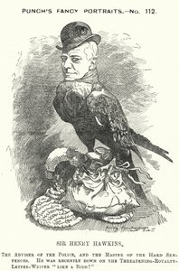 Punch-tecknad film: Sir Henry Hawkins av Edward Linley (after) Sambourne