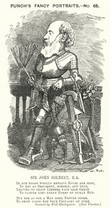 Punch tecknad: Sir John Gilbert, engelsk konstnär (gravyr)