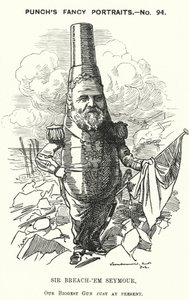 Punch tecknad: Sir Michael Seymour, brittisk amiral (gravyr)