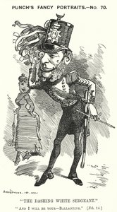Punch tecknad: William Ballantine, engelsk Serjeant-at-Law (gravyr) av Edward Linley (after) Sambourne