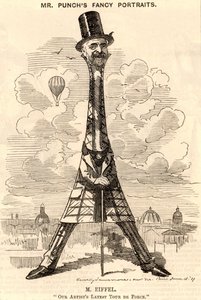 Karikatyr av Gustave Eiffel