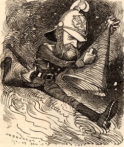 Eyre Massey Shaw (1830-1908) av Edward Linley Sambourne
