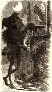 Henry Irving i balkongscen av "Romeo och Julia" av Edward Linley Sambourne