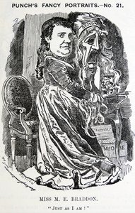 Illustrerat porträtt av Mary Elizabeth Braddon (Maxwell) av Edward Linley Sambourne