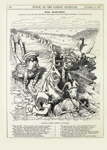 Rivalerande idrottare. Jag säger nu, som jag har sagt förut, att det finns plats nog..., 1878. av Edward Linley Sambourne
