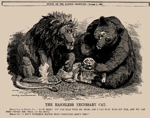 Den ofarliga nödvändiga katten. Punch, 2 oktober 1907, 1907.