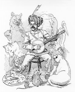 illustration för Sambourne-tecknad film från Punch, Rudyard Kipling (ritning) av Edward Linley Sambourne