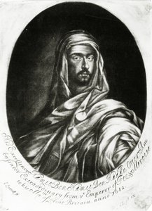 Hans excellens Hamet Ben Hamet Ben Haddu Otter, publicerad av John Lloyd, 1682 (mezzotint) av Edward Luttrell