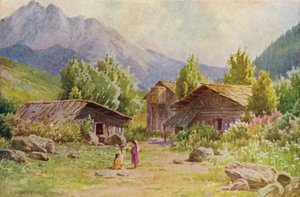 Ett hörn av byn Pahlgam, Lidardalen