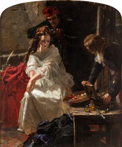 Charlotte Corday i Conciergeriets fängelse, 1862.
