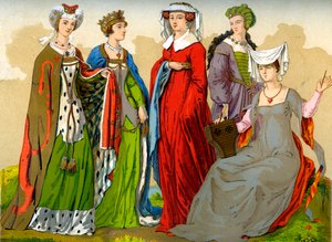Engelska adelsdamer, 1400-1500-talet 1849.