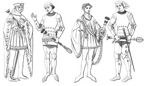 Sergeant vid vapen, 1300-talet 1849.