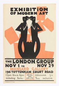 Affisch, utställning av modern konst-The London Group