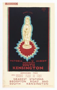 Poster, Victoria and Albert Museum, för London Underground, 1921