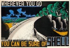 Vart du än går kan du vara säker på Shell, ca 1936 (färglitografi)
