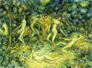 Nymfer som dansar, 1918 av Edward Middleton Manigault