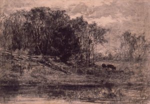 Kor i skogen av Edward Mitchell Bannister