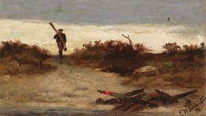 Fiskare vid vattnet, 1886. av Edward Mitchell Bannister
