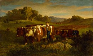 Boskapsskötare med kor av Edward Mitchell Bannister