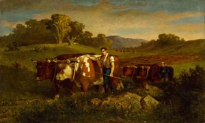 Herdar med kor, 1869. av Edward Mitchell Bannister