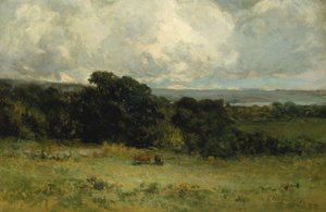 Trevliga betesmarker, 1887. av Edward Mitchell Bannister