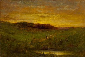 Solnedgång, 1883. av Edward Mitchell Bannister
