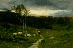 Kvinna går längs en stig av Edward Mitchell Bannister