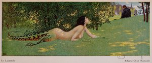 Lucertola (hälften hona, hälften grön ödla), 1908