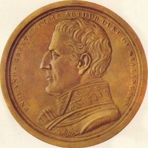 Englands store kapten Arthur Duke of Wellington - Souvenirmedalj, 1815 1910