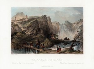 Katarakt av Ting-hoo, på Tripod Lake, Kina, c1840.