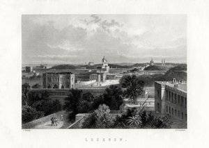 Lucknow, huvudstad i delstaten Uttar Pradesh, Indien, 1800-talet
