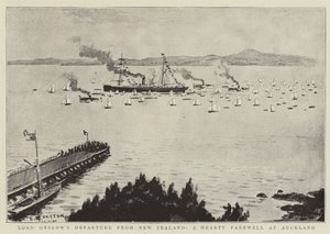 Lord Onslows avgång från Nya Zeeland, ett hjärtligt farväl i Auckland av Edward Payton