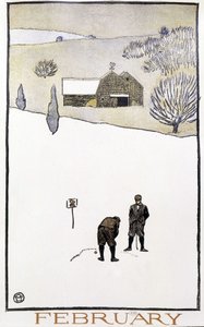 Golf in the Snow - i "" Golf Calendar"" av Edward Penfield av Edward Penfield
