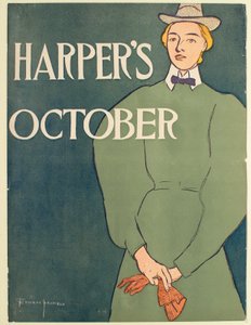 Kvinna i grön klänning, oktober, Harper