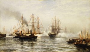 Mottagning av Isere i New York Bay, 20 juni 1885, 1885