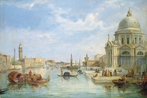 Munnen av Canal Grande, Venedig, med Santa Maria della Salute