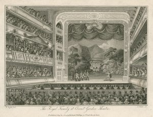 Den kungliga familjen på Covent Garden Theatre, London av Edward Pugh