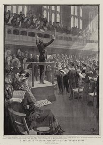 En repetition av kröningsmusik i Kyrkhuset av Edward Read