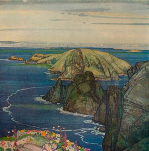 Ön Brecqhou, utanför Sark, c1921 av Edward Reginald Frampton