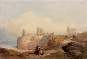 Tynemouth Priory (kroppsfärg och akvarell på papper)
