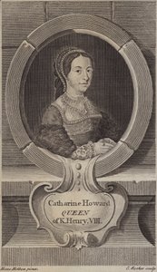 Catherine Howard, femte fru till kung Henry VIII (gravyr)