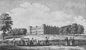 Syon House, sett från motsatt Isleworth Church, c1760