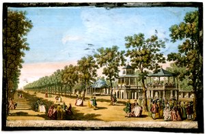 "Utsikt över Grand Walk etc i Vauxhall Gardens tagen från entrén", London, c1760